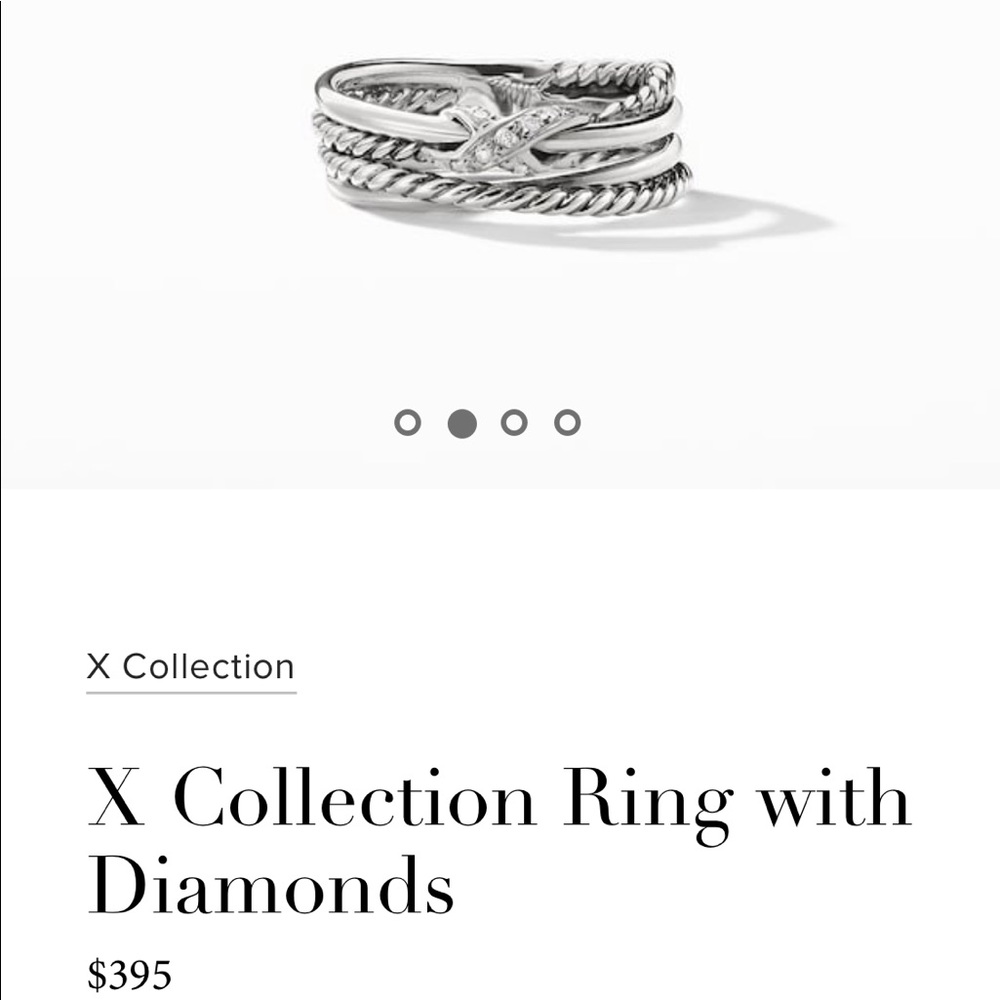 David Yurman X Collection Ring with Diamonds